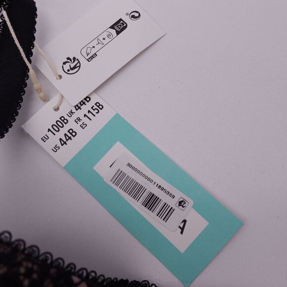 NEW Dorina Celine Demi Bra Non Padded Lace Underwire Bra Size 44B Black - Picture 5 of 5